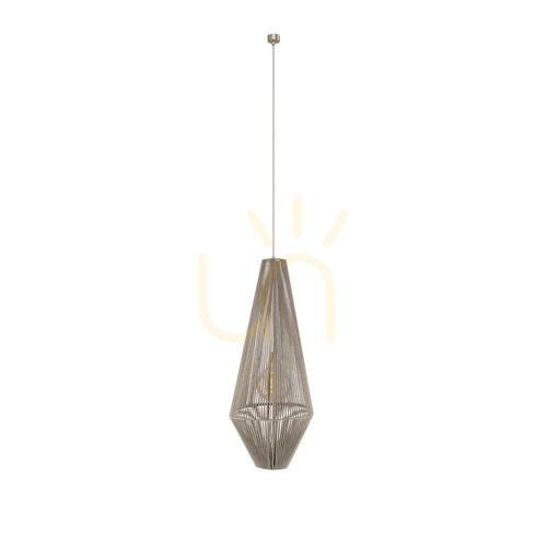 Check Pendant Light Antigo Hagata Beige Cotton Steel E27 30 cm 5129
