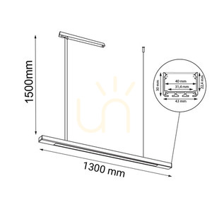 Pendant Light Antigo Hakoda Black LED 130 cm 3000K 1954 small 1