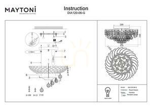 Plafond KAROLINA DIA120-06-G Maytoni small 8