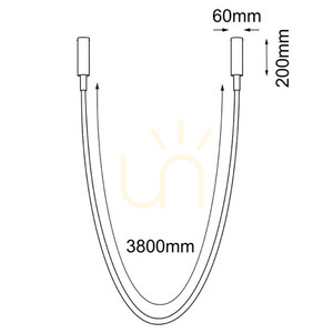 Pendant Light Antigo Hebi Black LED 420 cm 3000K Steel Silicone 5058 small 1