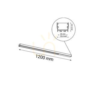Plafon Antigo Hiate Line biały LED 120 cm 3000K 1809 small 1