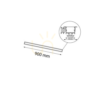 Recessed luminaire Antigo Hiate Line white LED 90 cm 3000K 2198 lm 1825 small 1