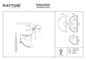 Wall lamp OTTILIA DIA700-WL-02-G Maytoni small 5