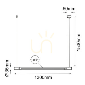Pendant Light Antigo Ibara Z Black LED T5 130 cm Steel 5054 small 1