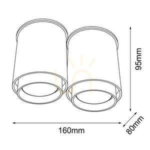 Ceiling Light Antigo Iga 2 White GU10 LED Aluminum 7015 small 1