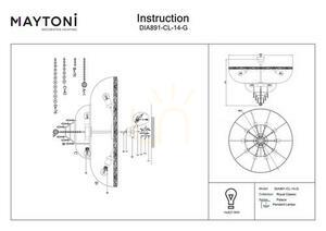 PALACE chandelier DIA891-CL-14-G Maytoni small 8