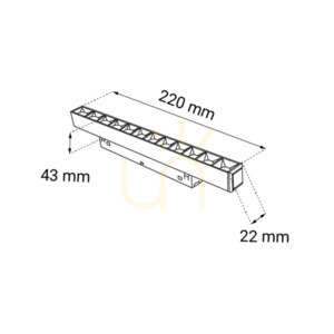 Spotlight Antigo Komatsu magnetic LED white 220 mm 4000K 6646 small 1