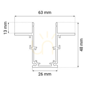 Magnetic Track Rail Antigo Komatsu White Aluminum 200 cm 48V 6502 small 1