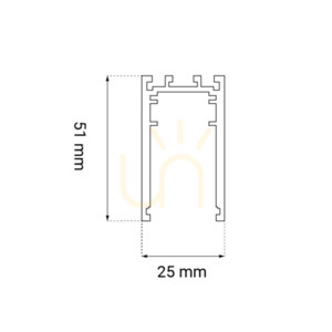 Lighting Rail Antigo Komatsu Magnetic Surface-Mounted 100 cm Black Aluminum 6505 small 1