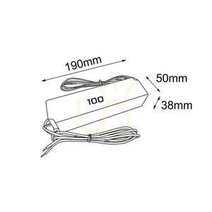 Antigo Komatsu 6581 Magnetic Track Power Supply, 100 W / 48 V DC, Surface Mounted, 190 x 50 x 37 mm small 1