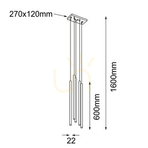 Pendant Light Antigo Kosame 5 Black G9 LED 7848 small 1