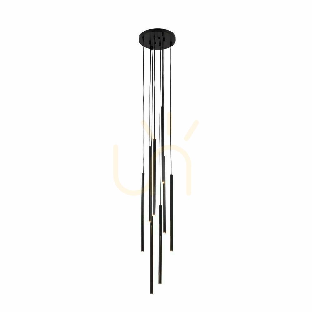 Pendelleuchte Antigo Kosame 8-flammig schwarz G9 7856
