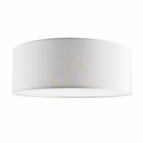 Check Ceiling Light Antigo Lamego 50 White Fabric Steel LED E27 1085