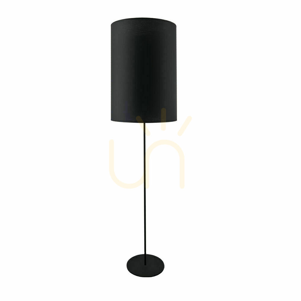 Floor Lamp Antigo Lamego Black Fabric Steel 170 cm E27 LED
