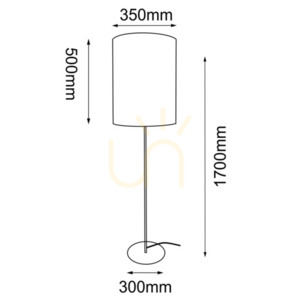 Floor Lamp Antigo Lamego Narrow Jute 170 cm E27 LED small 1