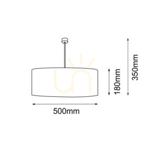 Pendant Light Antigo Lamego Black Fabric Steel 50 cm E27 LED 5184 small 1