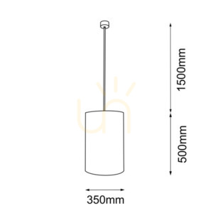 Pendant Light Antigo Lamego Black Fabric Steel 35 cm E27 LED 5189 small 1