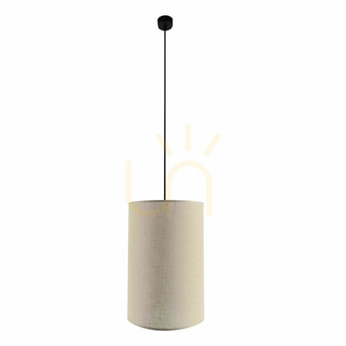 Check Pendant Light Antigo Lamego Beige Fabric Steel 35 cm 5192