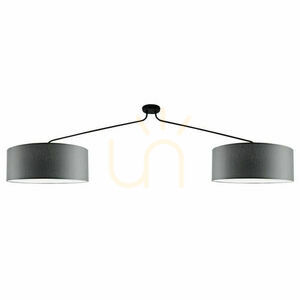 Pendant Light Antigo Lamego 2 Grey Fabric Steel 190 cm 5196 small 0