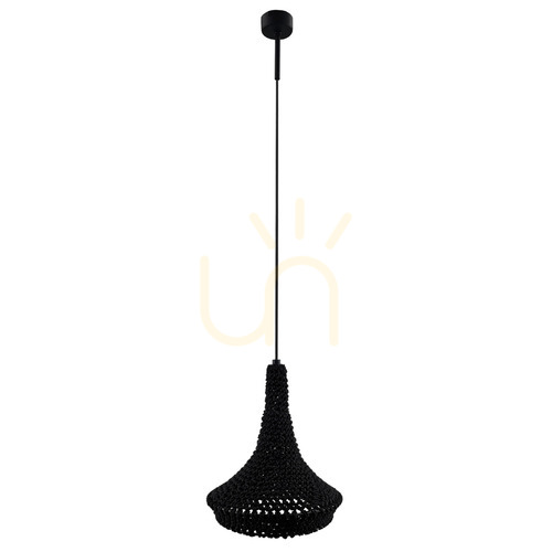 Check Pendant Light Antigo Mahaka Black 26 cm Steel Cotton 5172