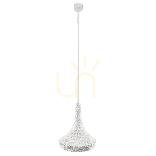 Check Pendant Light Antigo Mahaka White Steel Cotton 26 cm 5175
