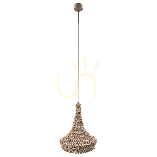 Check Pendant Light Antigo Mahaka Beige 26 cm Steel Cotton 5178