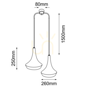 Pendant Light Antigo Mahaka 2 Grey Steel Cotton E27 50 cm 5182 small 1