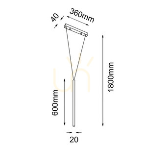 Pendant Light Antigo Miaki 1 Black Steel LED G9 36 cm 5162 small 1