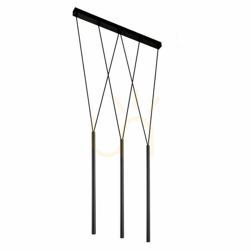 Check Pendant Light Antigo Miaki 3 Black 70 cm G9 LED 7946