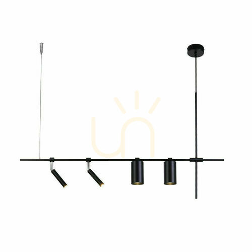 Check Pendant Light Antigo Namasu 4-Light Black Aluminum Steel 95 cm 7926