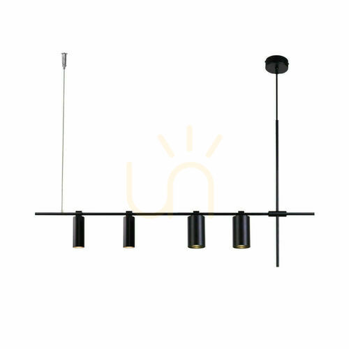 Check Pendant Light Antigo Namasu 4-Light Black Aluminum Steel 7928