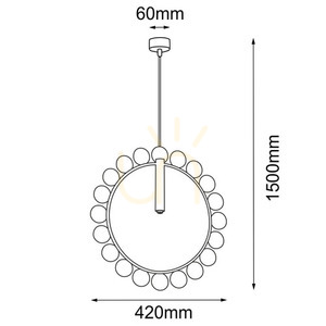 Pendant Light Antigo no. O Black Steel 42 cm G9 LED 5060 small 1