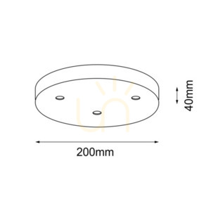 Łącznik do 3 lamp Antigo C 5214 stal platyna mat 20x20 cm small 1