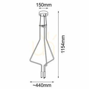 Pendant Light Antigo no. Vi 3 Black Steel LED G9 115.4 cm 5140 small 1