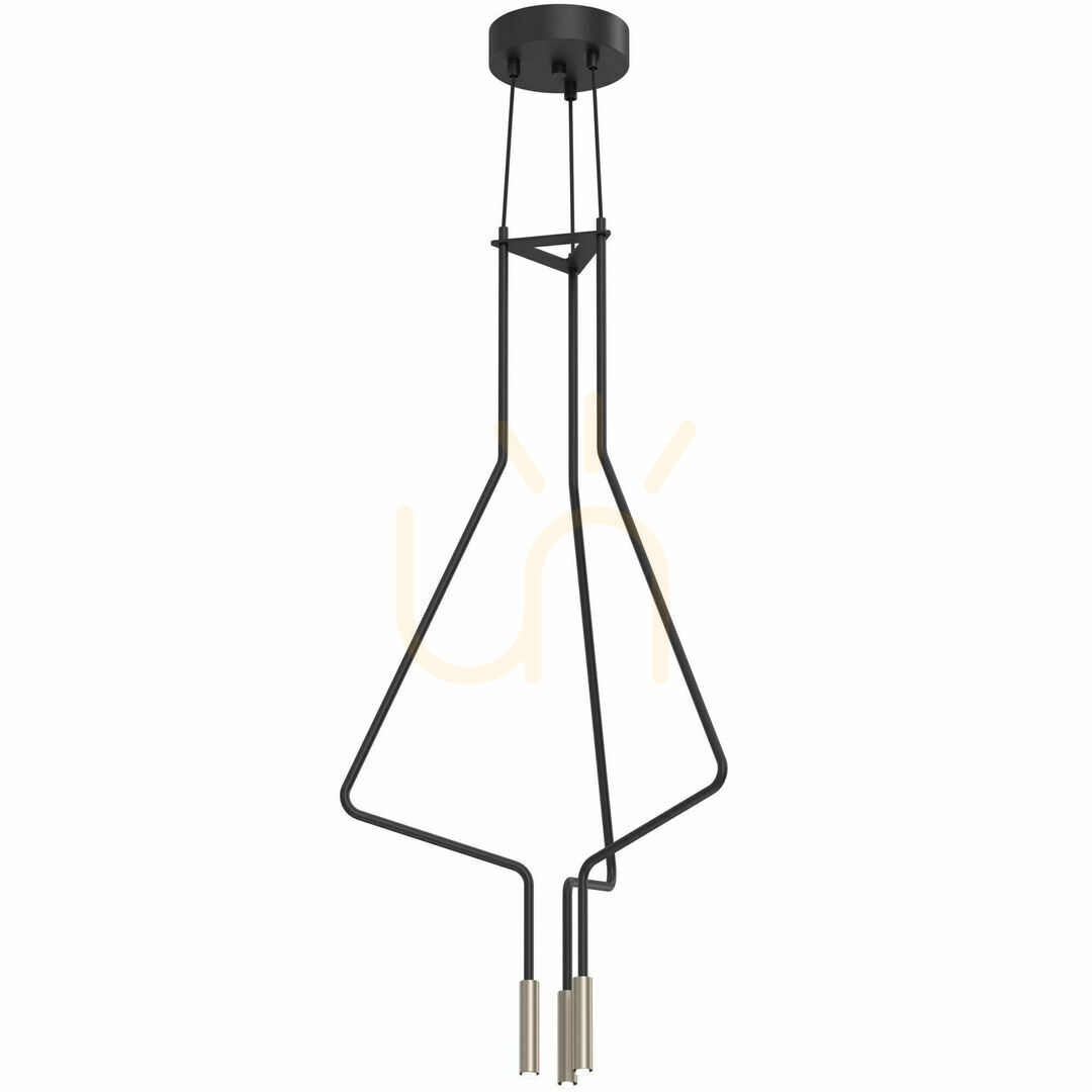 Pendelleuchte Antigo no. Vi 3-flammig schwarz Stahl G9 LED 5140