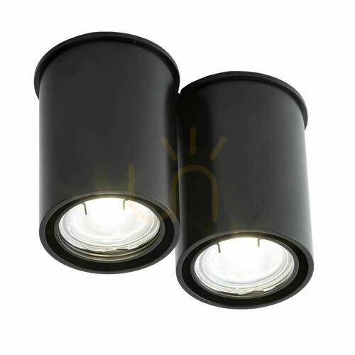 Check Ceiling Light Antigo Osaka 2 Black GU10 LED 15 cm 1120