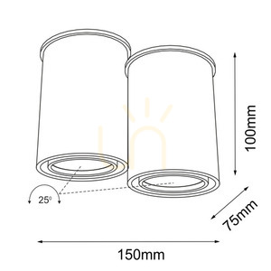 Ceiling Light Antigo Osaka 2 White GU10 LED 7023 small 1