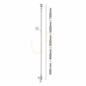 Linear LED Pendant Light Antigo Surika White 300 cm 4000K 6023 small 1