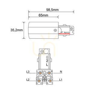 Left-Hand Power Supply for 3-Phase 230V Track Busbar Antigo Szynoprzewód 3F Black 8105 1 Left-Hand Power Supply for 3-Phase 230V Track Busbar Antigo Szynoprzewód 3F Black 8105 small 1
