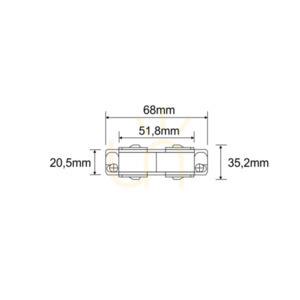 3-Phase Track Straight Connector Antigo Szynoprzewód 3F White 230V 8114 small 1