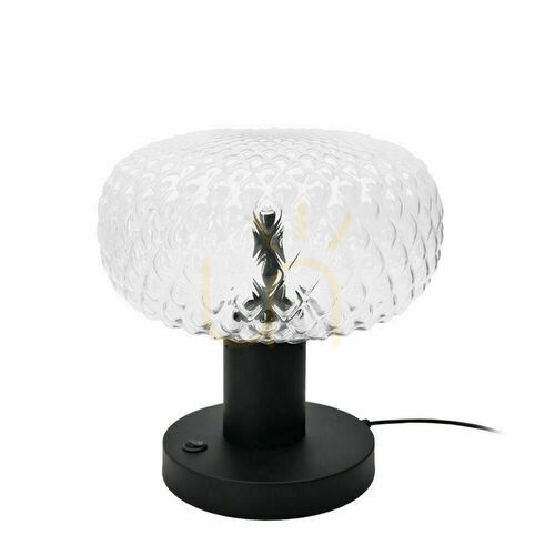 Check Table Lamp Antigo Tanpo O G Black Steel Glass 30 cm 2034