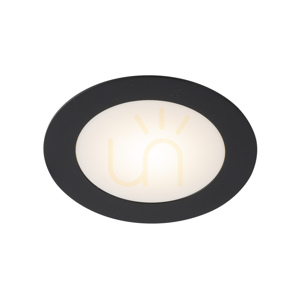 Recessed LED Luminaire Antigo Tottori 8579 Black 12.5 cm IP44 4000K