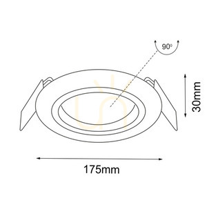 Recessed Lamp Antigo Wasabi 7384 White LED ES111 17.5x17.5 cm small 1
