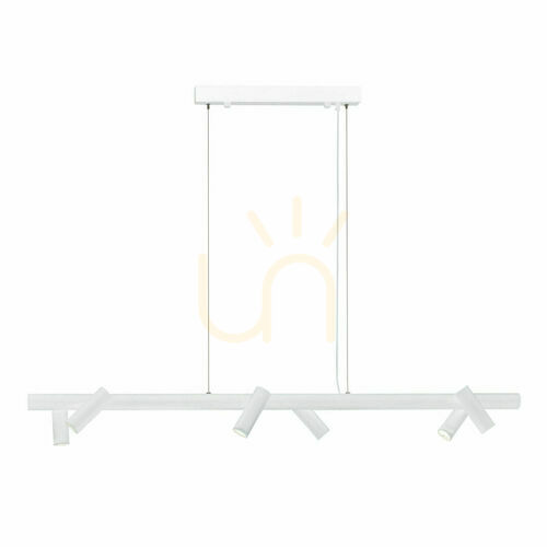 Check Pendant Light Antigo Yabu 6 White Steel 120 cm LED MR11 5064