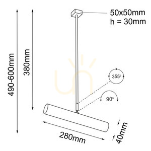 Spotlight Antigo Yabu R1 Black LED MR11 60 cm 2241 small 1