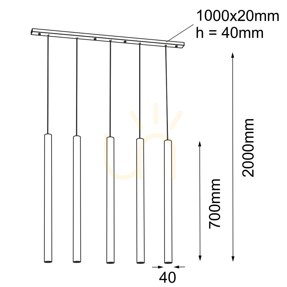 View Pendant Light Antigo Yabu 5 Black 100 cm LED MR11 5528 Pendant Light Antigo Yabu 5 Black 100 cm LED MR11 5528