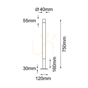 Outdoor Standing Lamp Antigo Natsu 2 Anthracite 75 cm LED T8 9903 small 1