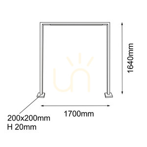 Outdoor Standing Light Antigo Taketa 9934 Anthracite 164 cm LED T8 small 1