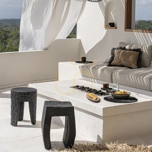 Stool BAZAR BIZAR Black Suar Wood 47 cm small 4