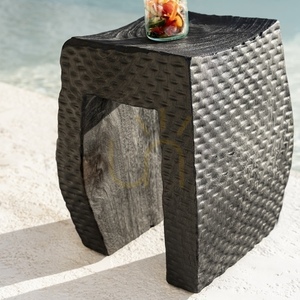 Stool BAZAR BIZAR Black Suar Wood 47 cm small 5